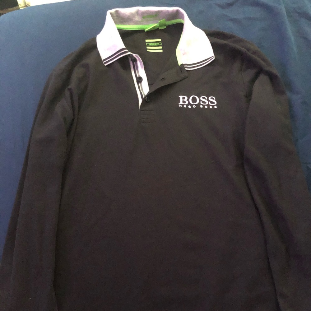 Hugo Boss long sleeve polo shirt